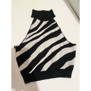 Zebra Knit Top